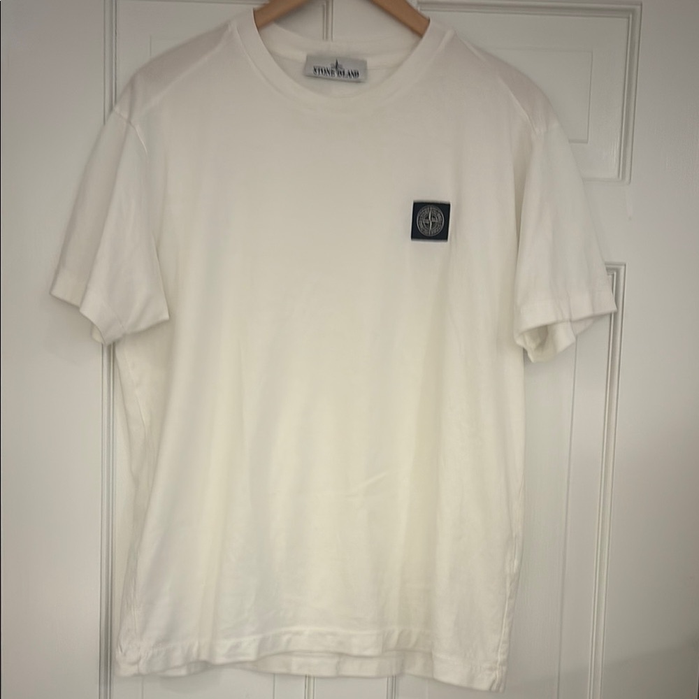 Stone Island White Short Sleeve Tee Casual Essential